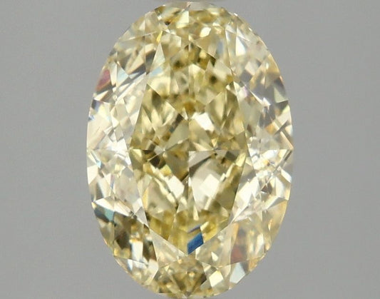 Lab-Grown Oval Diamond - 2.03 Carats, Fancy Intense Yellow Color, VVS2 Clarity - Certified by IGI - Report Number: LG662415946