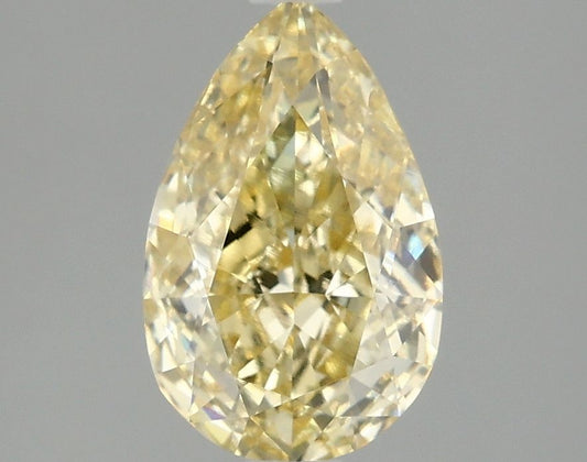 Lab-Grown Pear Diamond - 2.03 Carats, Fancy Intense Yellow Color, VVS2 Clarity - Certified by IGI - Report Number: LG663405712