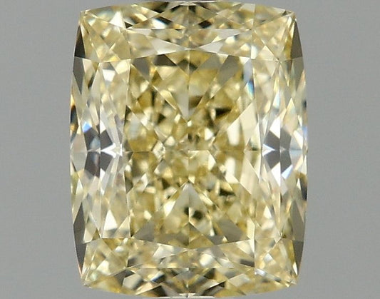 Lab-Grown Cushion Diamond - 1.1 Carats, Fancy Intense Yellow Color, VVS2 Clarity - Certified by IGI - Report Number: LG677503162