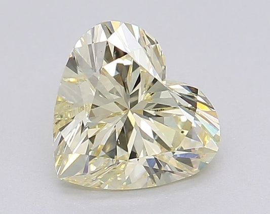 Lab-Grown Heart Diamond - 1.0 Carats, Fancy Yellow Color, VS2 Clarity - Certified by IGI - Report Number: LG618485757