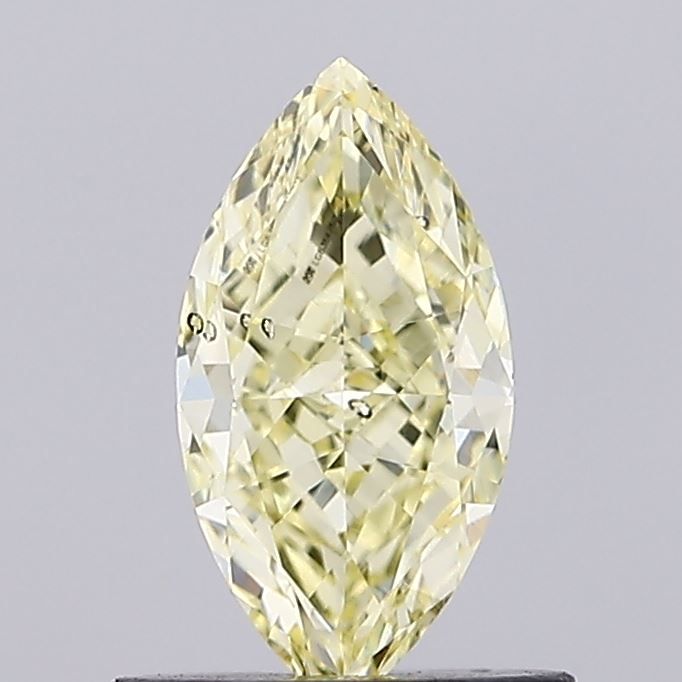 Lab-Grown Marquise Diamond - 0.7 Carats, Fancy Intense Yellow Color, SI1 Clarity - Certified by IGI - Report Number: LG636476044