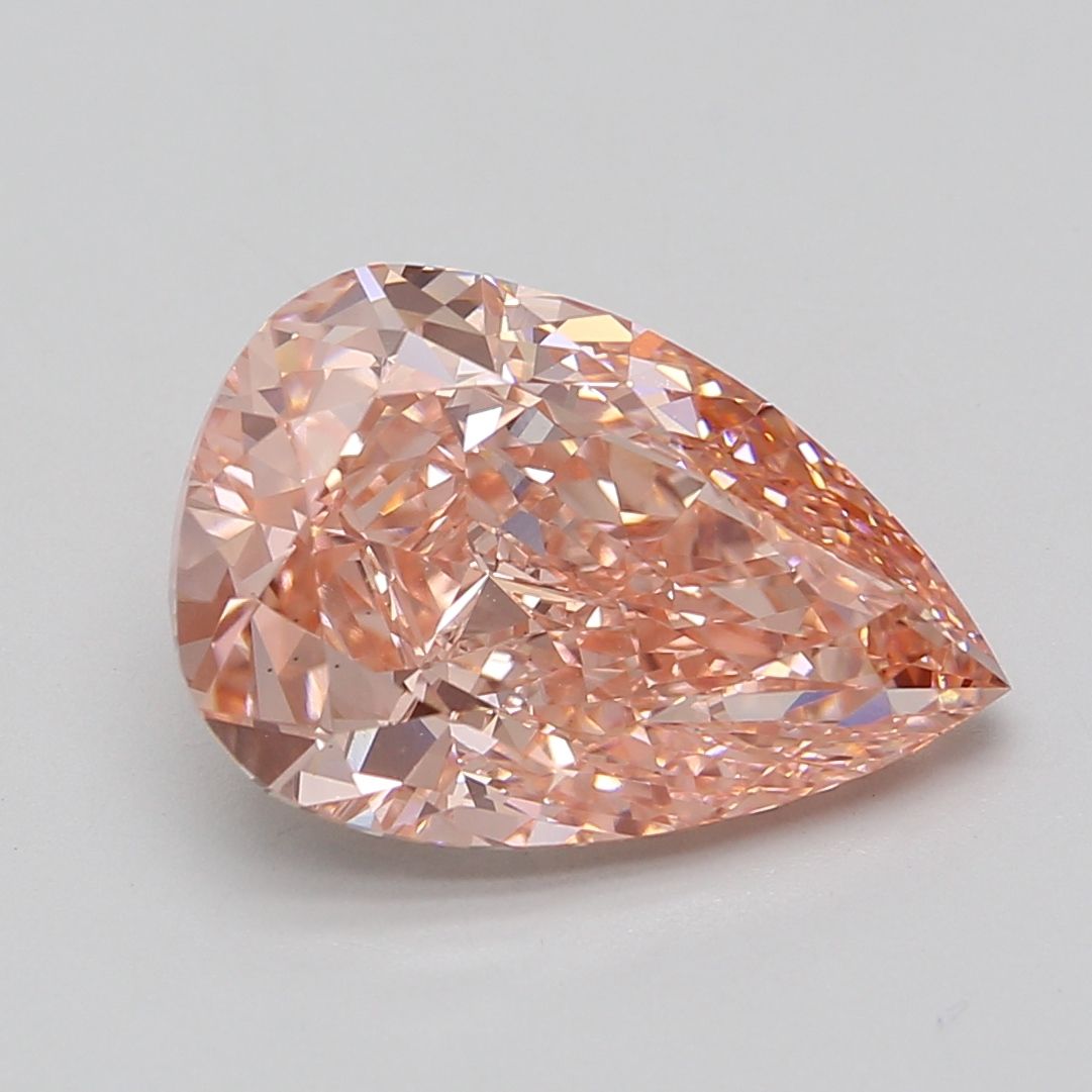 Lab-Grown Pear Diamond - 7.05 Carats, Fancy Vivid Pink Color, VS2 Clarity - Certified by IGI - Report Number: LG684513128