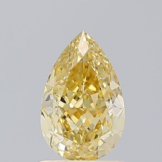 Lab-Grown Pear Diamond - 1.01 Carats, Fancy Intense Yellow Color, SI1 Clarity - Certified by IGI - Report Number: LG671405642