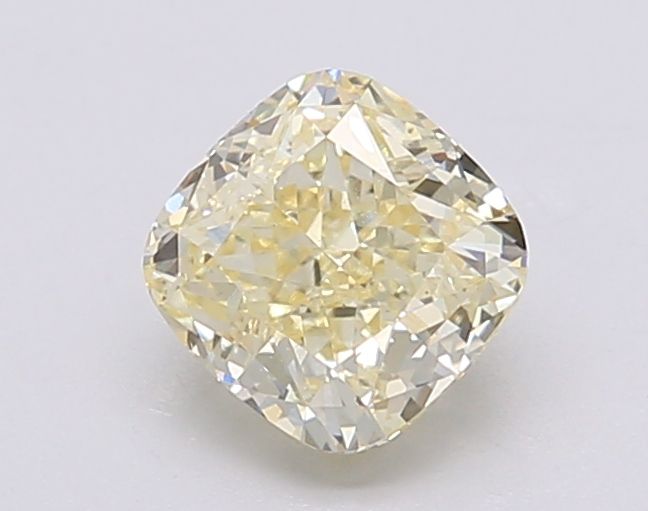 Lab-Grown Cushion Diamond - 1.08 Carats, Fancy Yellow Color, VS1 Clarity - Certified by IGI - Report Number: LG607396495