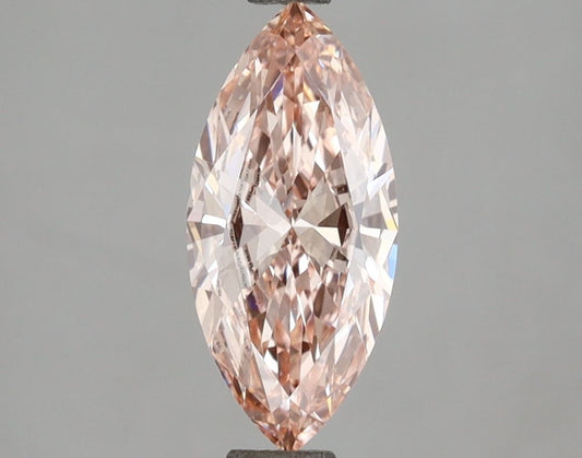 Lab-Grown Marquise Diamond - 1.02 Carats, Fancy Intense Pink Color, VS1 Clarity - Certified by IGI - Report Number: LG670472976