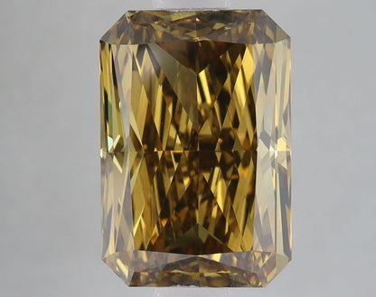 Lab-Grown Radiant Diamond - 4.85 Carats, Fancy Brown Yellow Color, VVS2 Clarity - Certified by IGI - Report Number: LG674510508