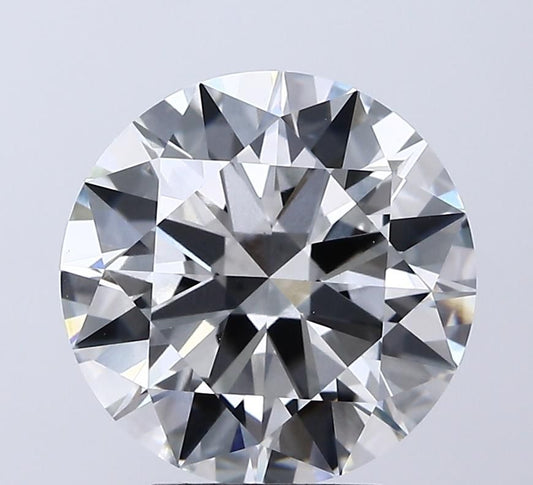 Lab-Grown Round Diamond - 4.01 Carats, F Color, VVS2 Clarity - Certified by IGI - Report Number: LG715589190