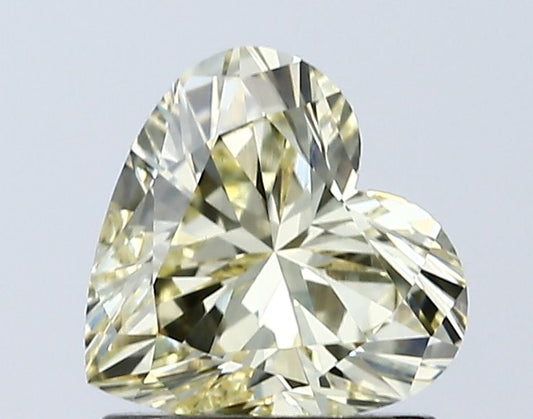 Lab-Grown Heart Diamond - 1.04 Carats, Fancy Intense Yellow Color, VVS2 Clarity - Certified by IGI - Report Number: LG671438835