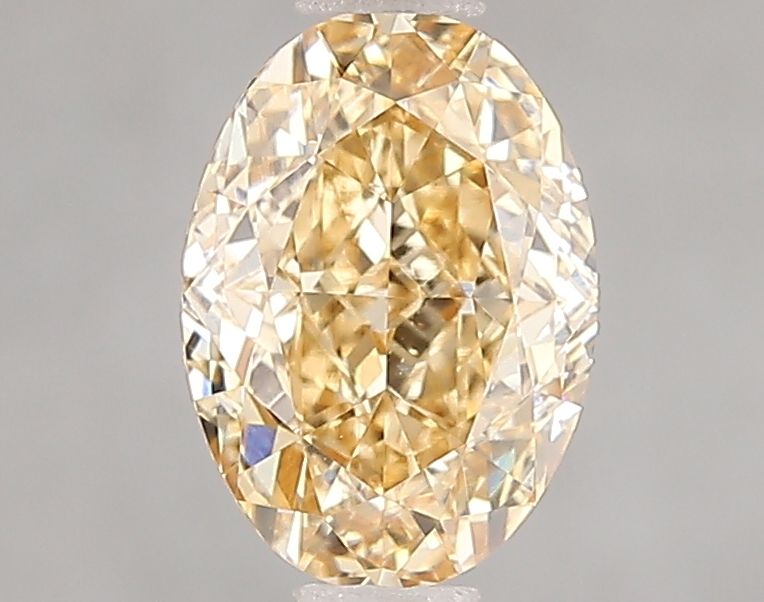 Lab-Grown Oval Diamond - 1.52 Carats, Fancy Intense Yellow Color, VS1 Clarity - Certified by IGI - Report Number: LG662484413