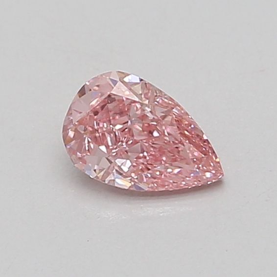 Lab-Grown Pear Diamond - 0.5 Carats, Fancy Vivid Pink Color, VVS2 Clarity - Certified by IGI - Report Number: LG687561119