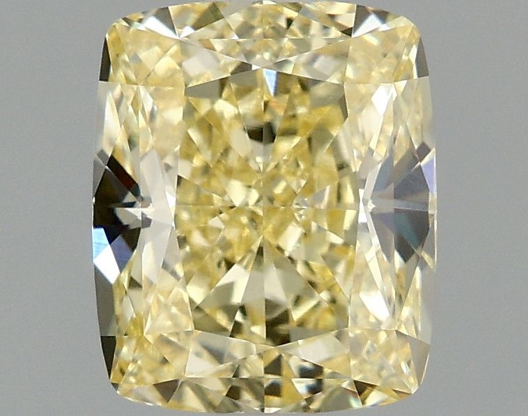 Lab-Grown Cushion Diamond - 1.55 Carats, Fancy Intense Yellow Color, VVS2 Clarity - Certified by IGI - Report Number: LG691579329