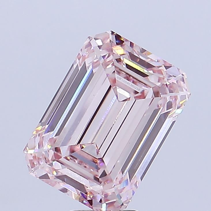 Lab-Grown Emerald Diamond - 8.29 Carats, Fancy Intense Pink Color, VS1 Clarity - Certified by IGI - Report Number: LG595380258