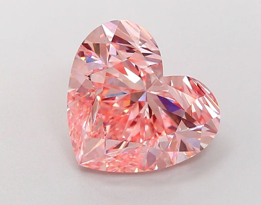Lab-Grown Heart Diamond - 5.0 Carats, Fancy Vivid Pink Color, VS1 Clarity - Certified by IGI - Report Number: LG689521139
