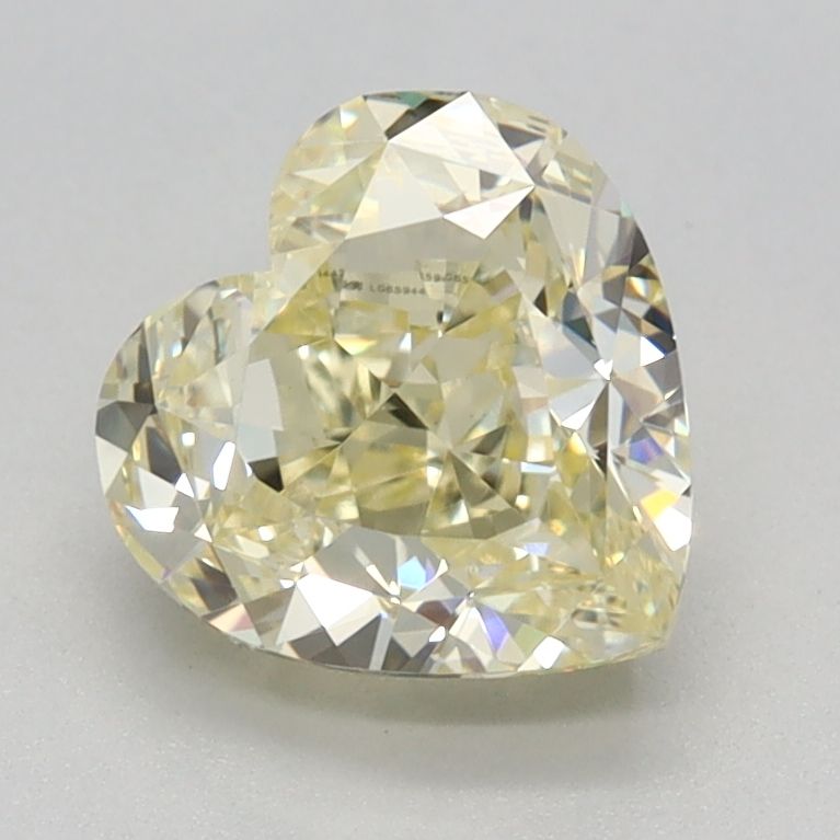 Lab-Grown Heart Diamond - 1.49 Carats, Fancy Yellow Color, VVS2 Clarity - Certified by IGI - Report Number: LG659442646