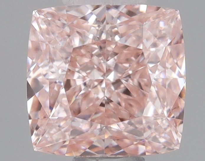 Lab-Grown Cushion Diamond - 0.6 Carats, Fancy Pink Color, VS2 Clarity - Certified by IGI - Report Number: LG635476883