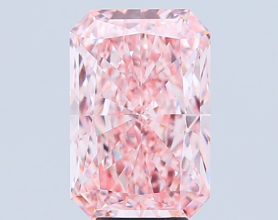 Lab-Grown Radiant Diamond - 6.06 Carats, Fancy Intense Pink Color, VVS2 Clarity - Certified by IGI - Report Number: LG670430278