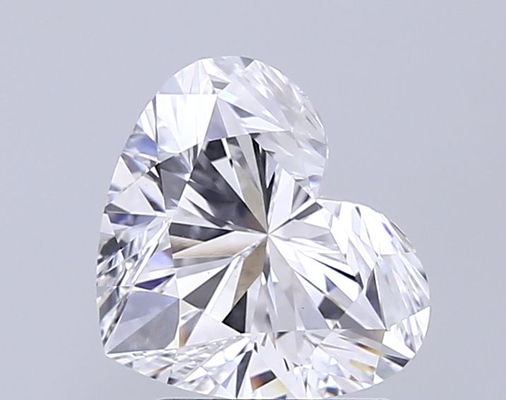 Lab-Grown Heart Diamond - 2.52 Carats, D Color, VVS2 Clarity - Certified by IGI - Report Number: LG708588753