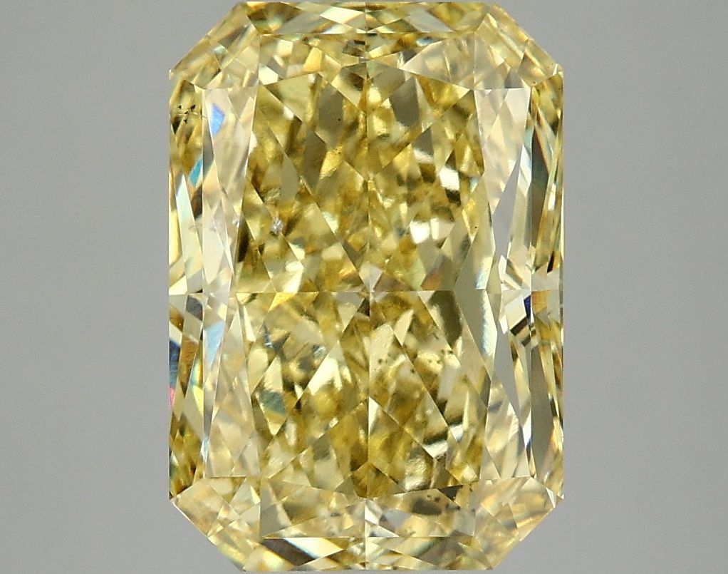 Lab-Grown Radiant Diamond - 5.04 Carats, Fancy Vivid Yellow Color, VS2 Clarity - Certified by IGI - Report Number: LG683540201