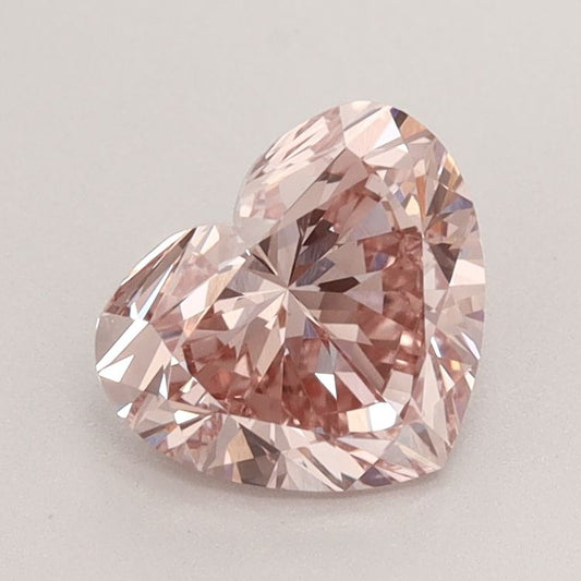 Lab-Grown Heart Diamond - 1.51 Carats, Fancy Vivid Pink Color, VS1 Clarity - Certified by IGI - Report Number: LG613383843