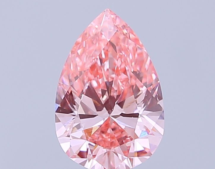 Lab-Grown Pear Diamond - 1.51 Carats, Fancy Vivid Pink Color, VVS2 Clarity - Certified by IGI - Report Number: LG640427772