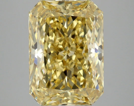 Lab-Grown Radiant Diamond - 6.05 Carats, Fancy Vivid Yellow Color, VS1 Clarity - Certified by IGI - Report Number: LG671469477