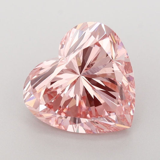 Lab-Grown Heart Diamond - 3.6 Carats, Fancy Vivid Pink Color, VS1 Clarity - Certified by IGI - Report Number: LG588342828