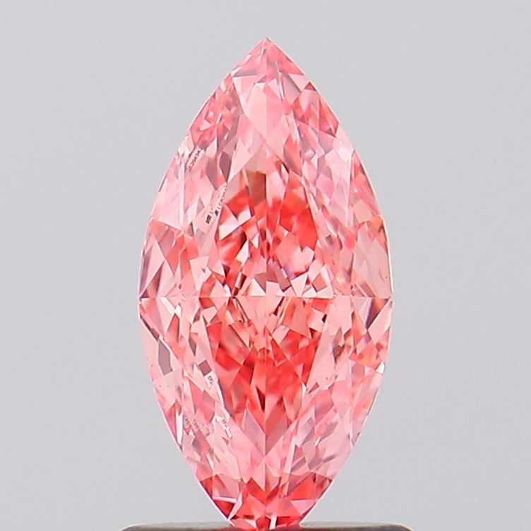 Lab-Grown Marquise Diamond - 1.01 Carats, Fancy Vivid Pink Color, VS1 Clarity - Certified by IGI - Report Number: LG629494259