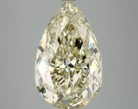 Lab-Grown Pear Diamond - 6.21 Carats, Fancy Yellow Color, VS1 Clarity - Certified by IGI - Report Number: LG674532069