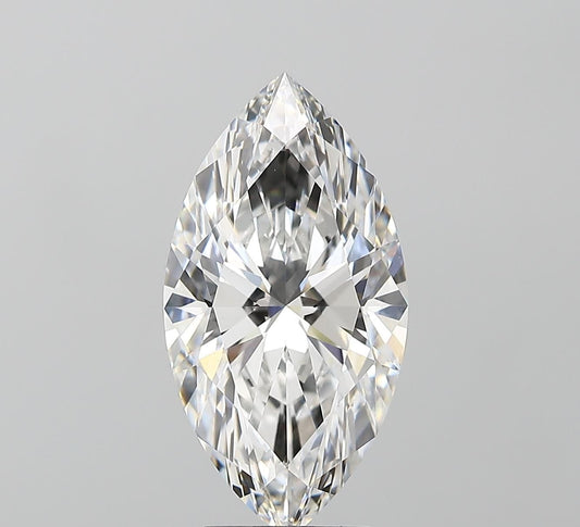 Lab-Grown Marquise Diamond - 4.04 Carats, F Color, VVS2 Clarity - Certified by IGI - Report Number: LG669473578