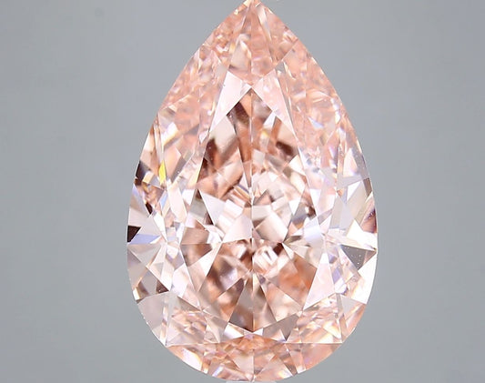 Lab-Grown Pear Diamond - 8.27 Carats, Fancy Vivid Pink Color, VS1 Clarity - Certified by IGI - Report Number: LG688505982