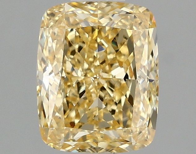 Lab-Grown Cushion Diamond - 1.59 Carats, Fancy Intense Yellow Color, VS1 Clarity - Certified by IGI - Report Number: LG683562575