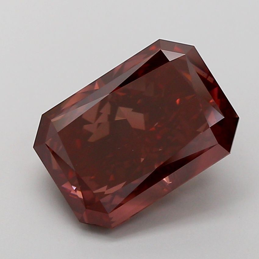 Lab-Grown Radiant Diamond - 5.23 Carats, Fancy Deep Brownish Pink Color, VS1 Clarity - Certified by IGI - Report Number: LG667442143