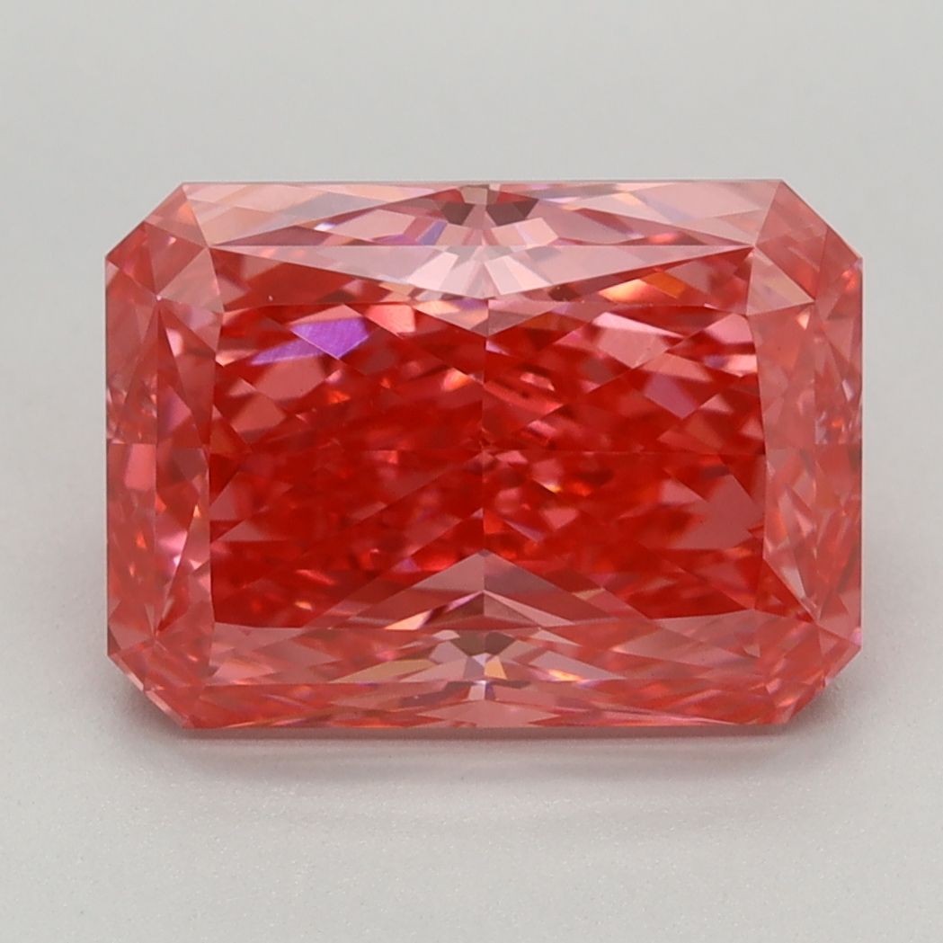 Lab-Grown Radiant Diamond - 3.56 Carats, Fancy Vivid Pink Color, VVS2 Clarity - Certified by IGI - Report Number: LG660472761