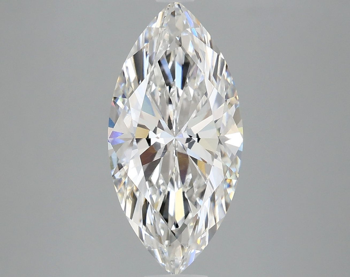 Lab-Grown Marquise Diamond - 3.04 Carats, F Color, VVS2 Clarity - Certified by IGI - Report Number: LG662454926