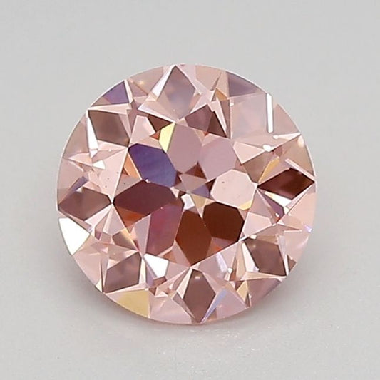 Lab-Grown Round Diamond - 0.92 Carats, Fancy Vivid Pink Color, VS2 Clarity - Certified by IGI - Report Number: LG683527402