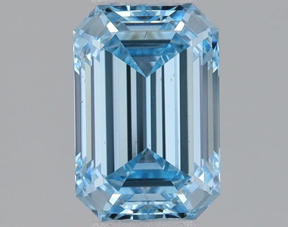 Lab-Grown Emerald Diamond - 1.09 Carats, Fancy Intense Blue Color, VS1 Clarity - Certified by IGI - Report Number: LG680534569
