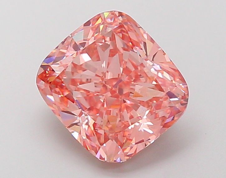 Lab-Grown Cushion Diamond - 5.03 Carats, Fancy Vivid Pink Color, VS1 Clarity - Certified by IGI - Report Number: LG686507684
