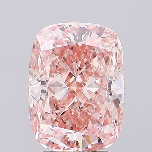 Lab-Grown Cushion Diamond - 3.01 Carats, Fancy Intense Pink Color, VS1 Clarity - Certified by IGI - Report Number: LG689556908