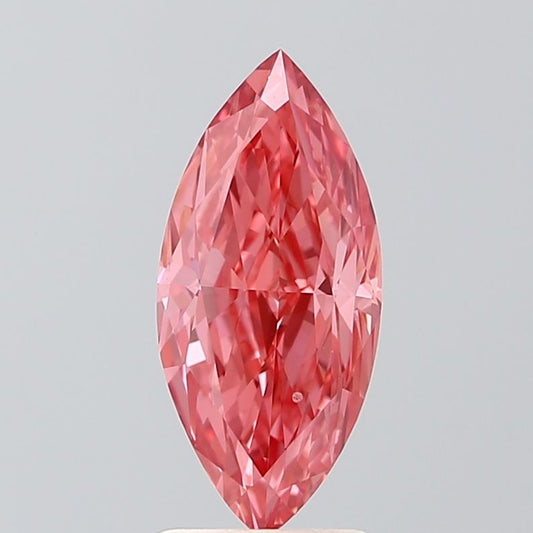 Lab-Grown Marquise Diamond - 2.0 Carats, Fancy Vivid Pink Color, VVS2 Clarity - Certified by IGI - Report Number: LG632431020