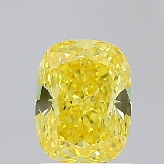 Lab-Grown Cushion Diamond - 1.46 Carats, Fancy Vivid Yellow Color, VVS2 Clarity - Certified by IGI - Report Number: LG671443239