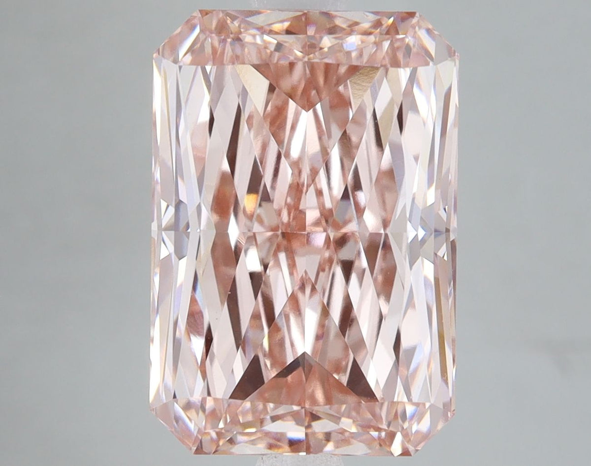 Lab-Grown Radiant Diamond - 7.1 Carats, Fancy Intense Pink Color, VS1 Clarity - Certified by IGI - Report Number: LG666408693