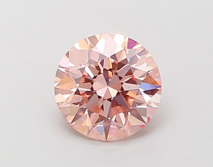 Lab-Grown Round Diamond - 0.83 Carats, Fancy Pink Color, VS2 Clarity - Certified by IGI - Report Number: LG681586020