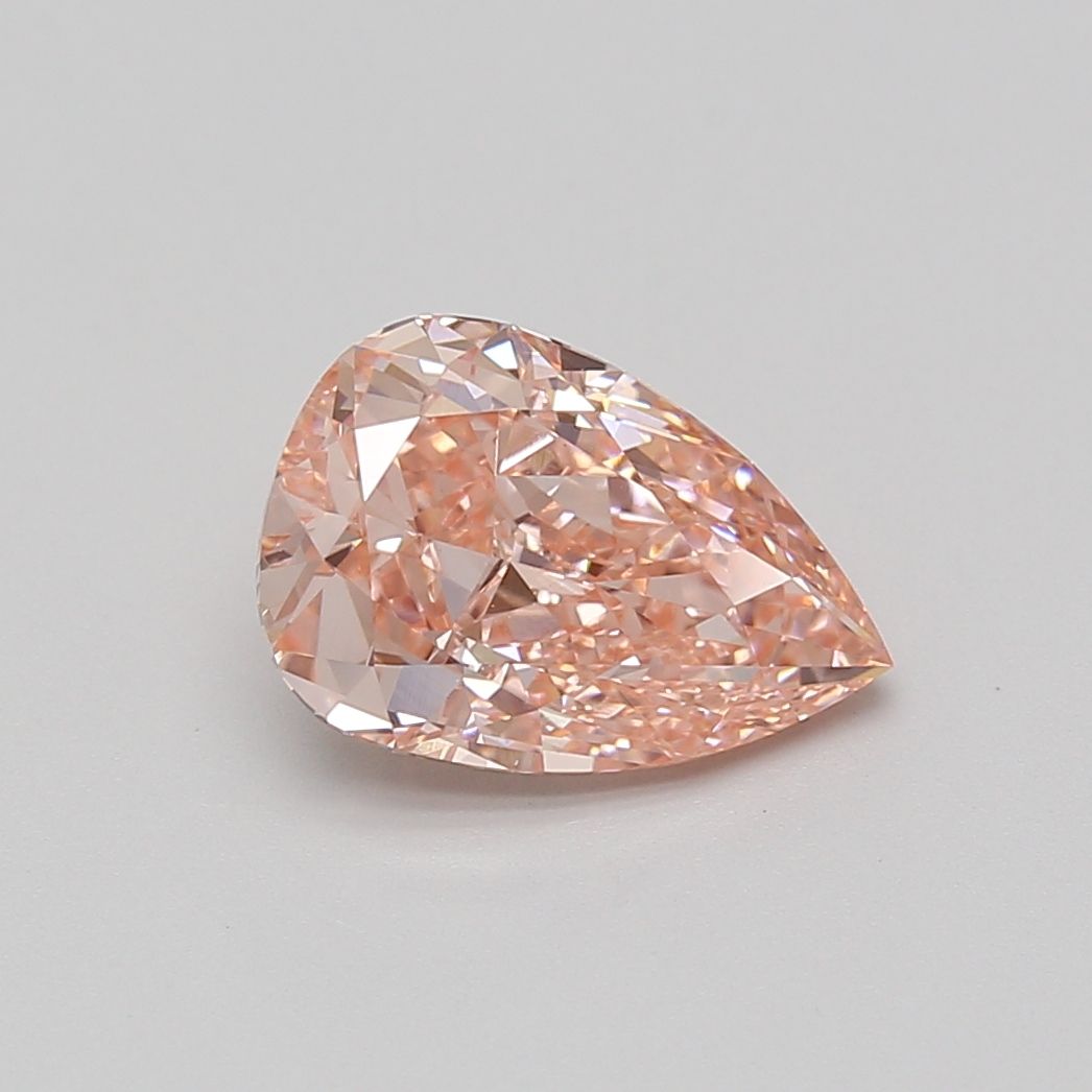 Lab-Grown Pear Diamond - 2.56 Carats, Fancy Vivid Pink Color, VVS2 Clarity - Certified by IGI - Report Number: LG690502563