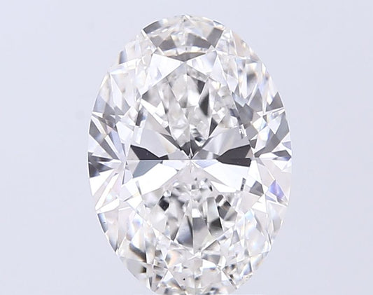 Lab-Grown Oval Diamond - 2.51 Carats, F Color, VS2 Clarity - Certified by IGI - Report Number: LG694547714
