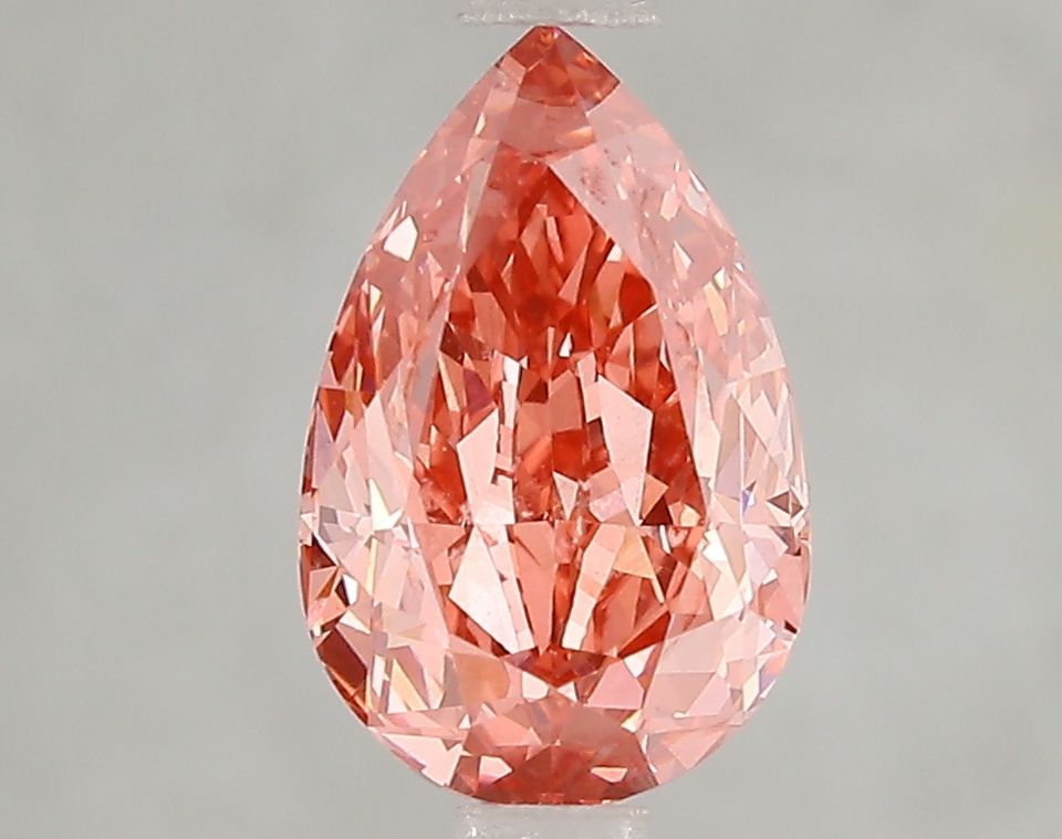 Lab-Grown Pear Diamond - 2.02 Carats, Fancy Vivid Red Color, VVS2 Clarity - Certified by IGI - Report Number: LG666431778
