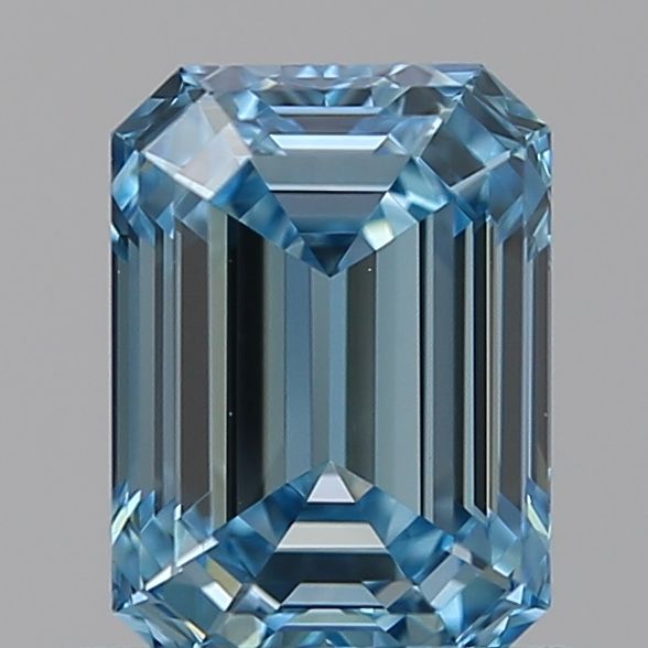 Lab-Grown Emerald Diamond - 0.78 Carats, Fancy Intense Blue Color, VS1 Clarity - Certified by IGI - Report Number: LG584352635