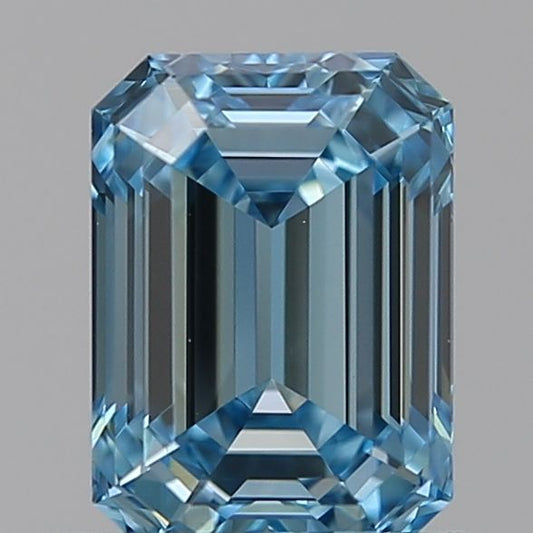 Lab-Grown Emerald Diamond - 0.78 Carats, Fancy Intense Blue Color, VS1 Clarity - Certified by IGI - Report Number: LG584352635