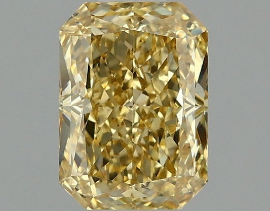 Lab-Grown Radiant Diamond - 1.54 Carats, Fancy Vivid Yellow Color, VVS2 Clarity - Certified by IGI - Report Number: LG670482532