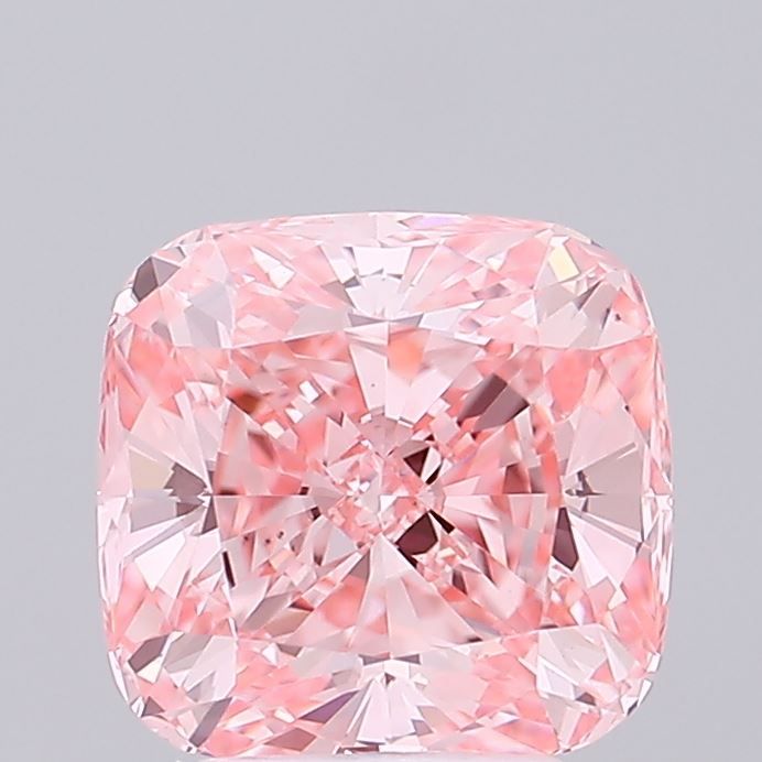 Lab-Grown Cushion Diamond - 3.58 Carats, Fancy Vivid Pink Color, VS1 Clarity - Certified by IGI - Report Number: LG681503367