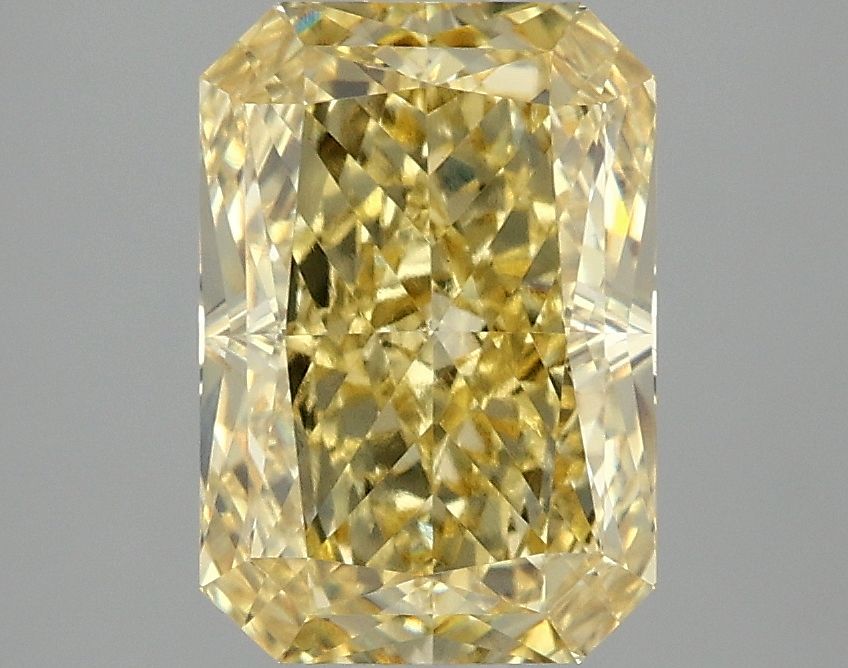 Lab-Grown Radiant Diamond - 3.0 Carats, Fancy Vivid Yellow Color, VVS2 Clarity - Certified by IGI - Report Number: LG660496253
